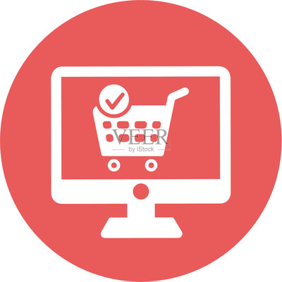 電子商務(wù)網(wǎng)上購(gòu)物圖標(biāo)插畫素材